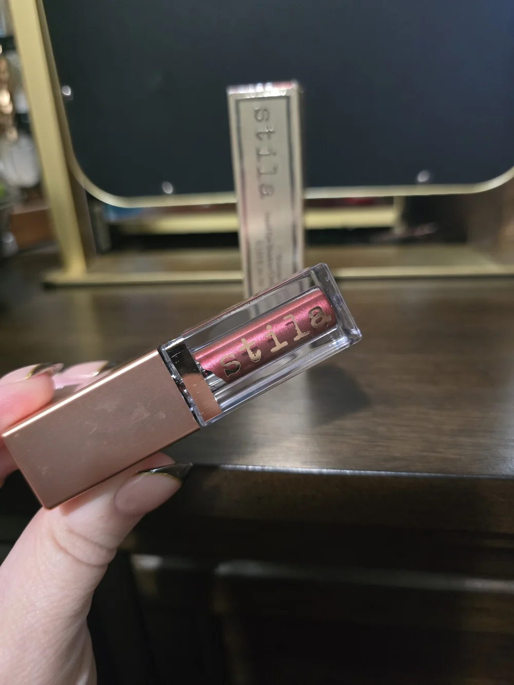 Stila Metallic Liquid Eyeshadow — Deep Rose Copper